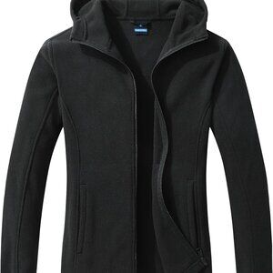 Women's Soft Polar Fleece Jacket Full Zip Hoodies Long Sleeve Sweatshirts Casual